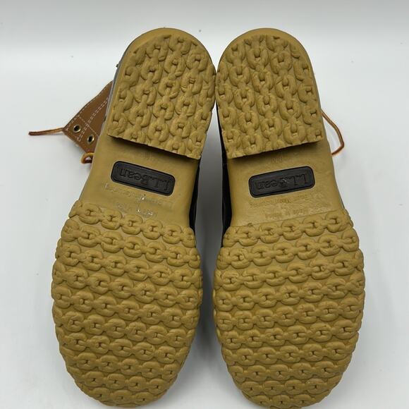 L.L. BEAN DUCK 8” WOMEN SIZE 6 BROWN TAN BOOT MADE IN USAT - Picture 5 of 9